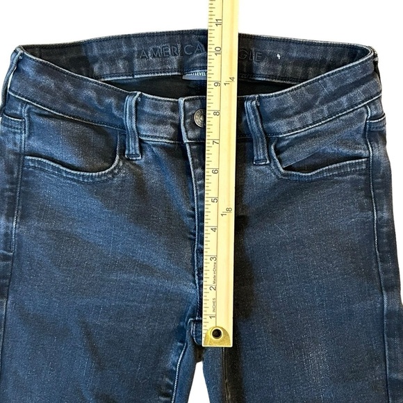 Black American Eagle skinny Jeans Size 0 Regular 🖤 - Picture 3 of 7